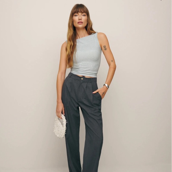 Reformation Dusk Knit Top | Moonlight Sparkle - Picture 4 of 14